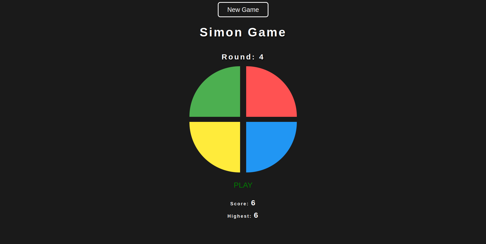 Simon Mini Game